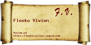 Flesko Vivien névjegykártya
